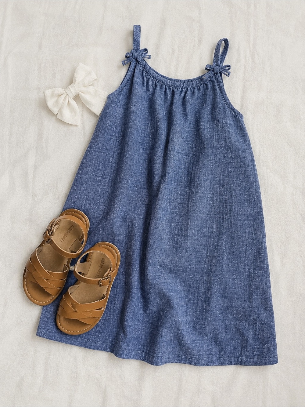wonder nation Blue Tie-Strap A-Line Sundress